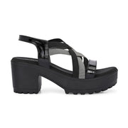 Women Block Heel Platform Sandals (W-RST-075A-BLACK)