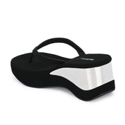 Women Embellished Wedge Heel Sandals (W-RST-079-BLACK)