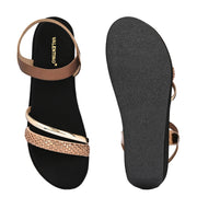 Women Metallic Embellished Wedge Sandals (W-RST-088-COPPER)