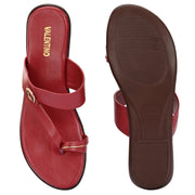 Women Maroon Daily Wear Flats (W-RST-105-MAROON)