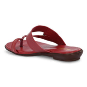 Women Maroon Daily Wear Flats (W-RST-105-MAROON)