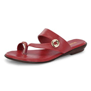 Women Maroon Daily Wear Flats (W-RST-105-MAROON)