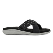 Women Cross Strap Comfort Slides (W-RST-110-BLACK)