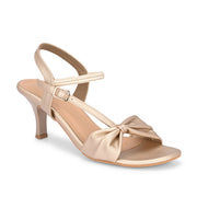 Women Elegant Bow Detail Stiletto Sandals (W-RST-116-GOLD)