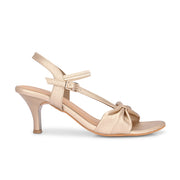 Women Elegant Bow Detail Stiletto Sandals (W-RST-116-GOLD)