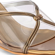 Women Clear Strap Block Heel Sandal (W-RST-120-ANTIQUE)