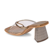 Women Clear Strap Block Heel Sandal (W-RST-120-ANTIQUE)