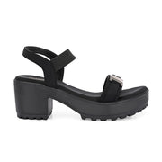 Women Urban Chunky Block Heel Sandal (W-RST-128-BLACK)