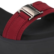 Women Urban Chunky Block Heel Sandal (W-RST-128-CHERRY)