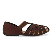 Women Everyday Cutwork Sandals (W-RST-143-BROWN)