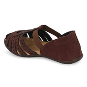 Women Everyday Cutwork Sandals (W-RST-143-BROWN)