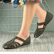 Women Everyday Cutwork Sandals (W-RST-143-OLIVE)