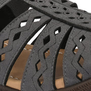 Women Everyday Cutwork Sandals (W-RST-144-GREY)