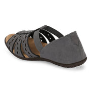Women Everyday Cutwork Sandals (W-RST-144-GREY)