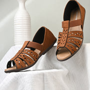 Women Everyday Cutwork Sandals (W-RST-144-TAN)