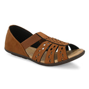 Women Everyday Cutwork Sandals (W-RST-144-TAN)