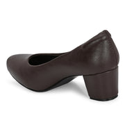 Women Block Heel Pumps (W-SG-06-BROWN)
