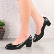Women Block Heel Pumps (W-SG-30-BLACK)