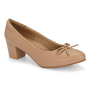 Women Block Heel Pumps (W-SG-30-NUDE)