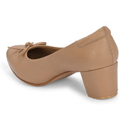 Women Block Heel Pumps (W-SG-30-NUDE)