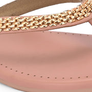 Women Elegant V-Shape Flats (W-SHI-114-PEACH)