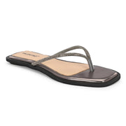 Women Elegant Slip-On Flats (W-SHI-117-GUNMETAL)