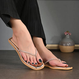 Women Elegant Slip-On Flats (W-SHI-117-ROSEGOLD)