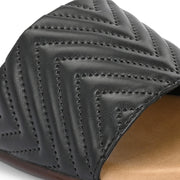 Women Quilted Daily Wear Flats (W-SHI-119-BLACK)