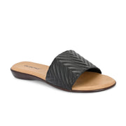 Women Quilted Daily Wear Flats (W-SHI-119-BLACK)