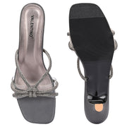 Women Knot Strap Kitten Heels (W-SHI-120-GUNMETAL)
