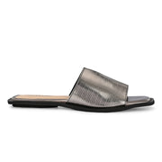Women Contemporary Comfort Slides (W-SHI-121-GUNMETAL)