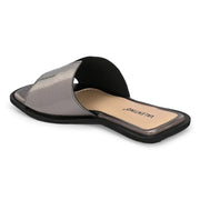 Women Contemporary Comfort Slides (W-SHI-121-GUNMETAL)