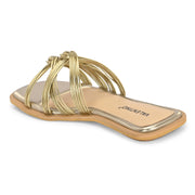 Women Stylish Square-Toe Flats (W-SHI-122-GOLD)