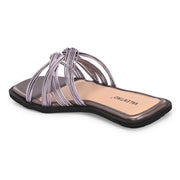 Women Stylish Square-Toe Flats (W-SHI-122-GREY)