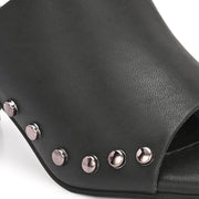 Women Studded Block Heel Slip-On Sandals (W-SHI-127-BLACK)