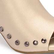 Women Studded Block Heel Slip-On Sandals (W-SHI-127-GOLD)