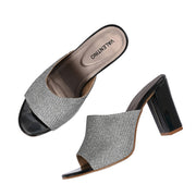 Women Slip-on Block Heel (W-SHI-73-GUNMETAL)