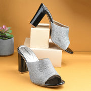 Women Slip-on Block Heel (W-SHI-73-GUNMETAL)