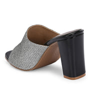 Women Slip-on Block Heel (W-SHI-73-GUNMETAL)