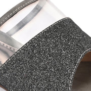 Women Slip-On Wedge Heels (W-SHI-74-GUNMETAL)