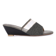 Women Slip-On Wedge Heels (W-SHI-74-GUNMETAL)