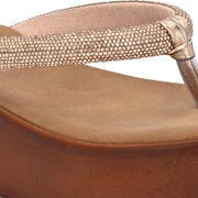 Women Shimmering Thong Straps Wedge Sandals (W-SHI-84-SULTAN)