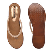 Women Shimmering Thong Straps Wedge Sandals (W-SHI-84-SULTAN)