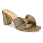 Women Party Glitter Block Heel (W-SHI-96-ANTIQUE)