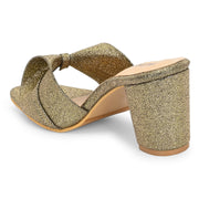 Women Party Glitter Block Heel (W-SHI-96-ANTIQUE)