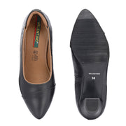 Women Block Heel Pumps (W-SHINE-11-BLACK)