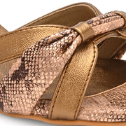 Women Textured Block Heel Sandals (W-SN-04-ANTIQUE)