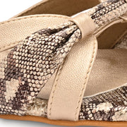 Women Textured Block Heel Sandals (W-SN-04-LIGHTGOLD)