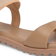 Women Platform Block Heel Sandals (W-SN-06-NUDE)