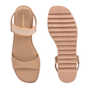 Women Platform Block Heel Sandals (W-SN-06-NUDE)